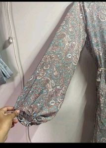 Paisley Print Shirt Dress