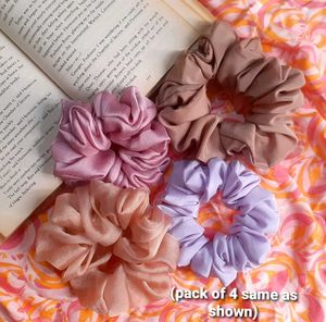 Cute Scrunchie Set | Pack of 4 Different Beautiful