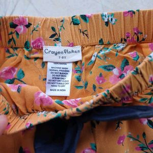 Kids Pretty Floral Print Girls Cotton Shorts