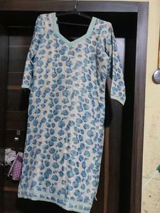 Blue Printed Kurta Salwar Set