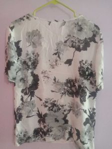 White floral pattern top