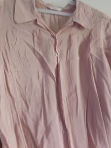 Pink Button-Down Long Sleeve Shirt