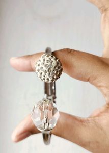 White&amp;SilverBraceletWith CrystalAdornments