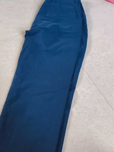 Blue Straight Fit Pants