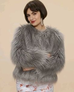 Gray Faux Fur Jacket