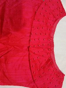 Red Ruffle Blouse