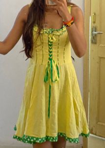 Yellow & Green Dress