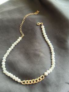 pearl chain and snake ring