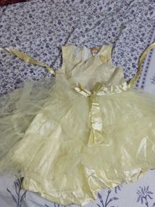 Yellow Party Dress For Kid