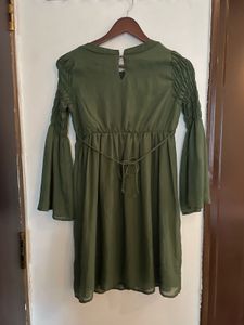 Olive Green Mini Dress