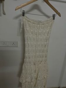 Crochet Ruffled Mermaid Tiered MIDI  Skirt