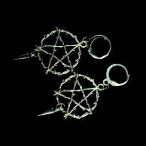 Pentagram Spike Earrings