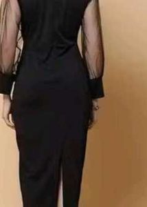 Elegant Black Midi Dress Request Discount