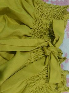 Off-Shoulder Yellow Dress