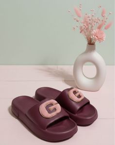 Stylish Maroon Slides