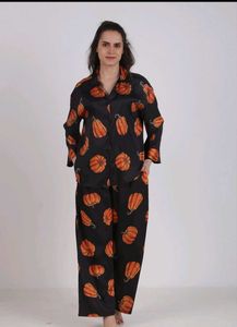 Pumpkin Print Pajama Set
