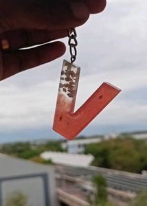 Letter  Resin Keychain