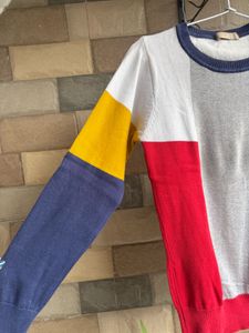 Color Block Crewneck Sweater