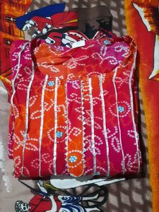 kurti set(Bandhani )
