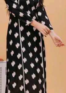 Elegant Black Printed Kurta