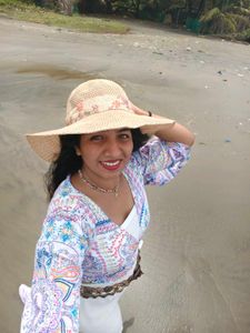 Goan Straw Hat/ Or White Wrap top/ Bead Necklace
