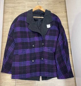 Vintage Plaid Wool Coat