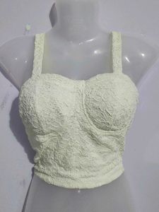 WHITE CORSET TOP