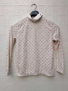 New With Tag Korean Floral Print Turtleneck Top