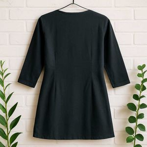 Stylish Black Patterned Kurta
