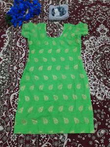 Green Colour Suit Salwar With Heavy Dupatta