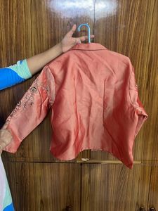 Ethnic Sleeveless Gown With Jacket