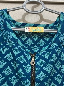 Teal Printed Maxi Dress