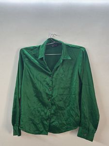 Classic Green Satin Shirt