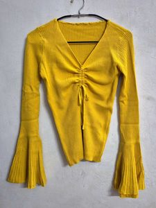 Yellow Knit Top