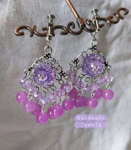 Purple/Black Theme Handmade Earrings