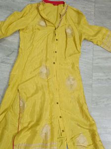 W for Women Yellow Ethnic Kurta