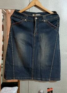 Denim A-Line Skirt😍