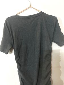 Grey Ruched Bodycon Dress