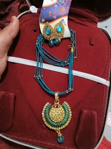 Teal Color Jwellery Set