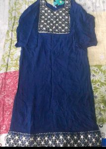 Blue Working Kurta