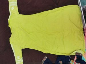 Elegant Green Kurta with skirt and dupatta