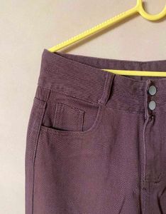 High Waist Straight Leg Brown Jeans