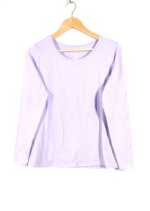 Lavender Full Sleeves Round Neck Top (Women's)