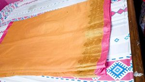 Orange &amp; Pink Traditional Saree