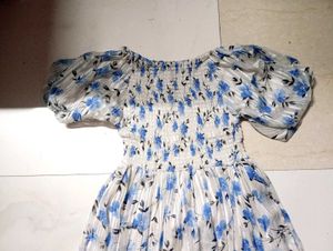 Floral Dress And Earrings