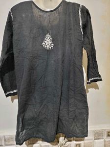 🎄Buy 1, Get 1 Free🎁Chikkankari Short Kurti 34"-3