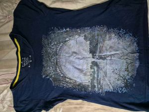 Denim Jeans Blue Cotton Tee