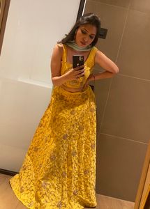 Yellow Lehenga Choli With Shrug