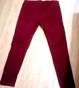 Burgundy Casual Pants