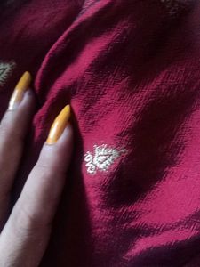 Maroon Kurta  Banarasi Suit
